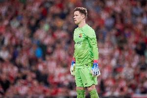 巴萨官方：特尔施特根今日进行部分合练